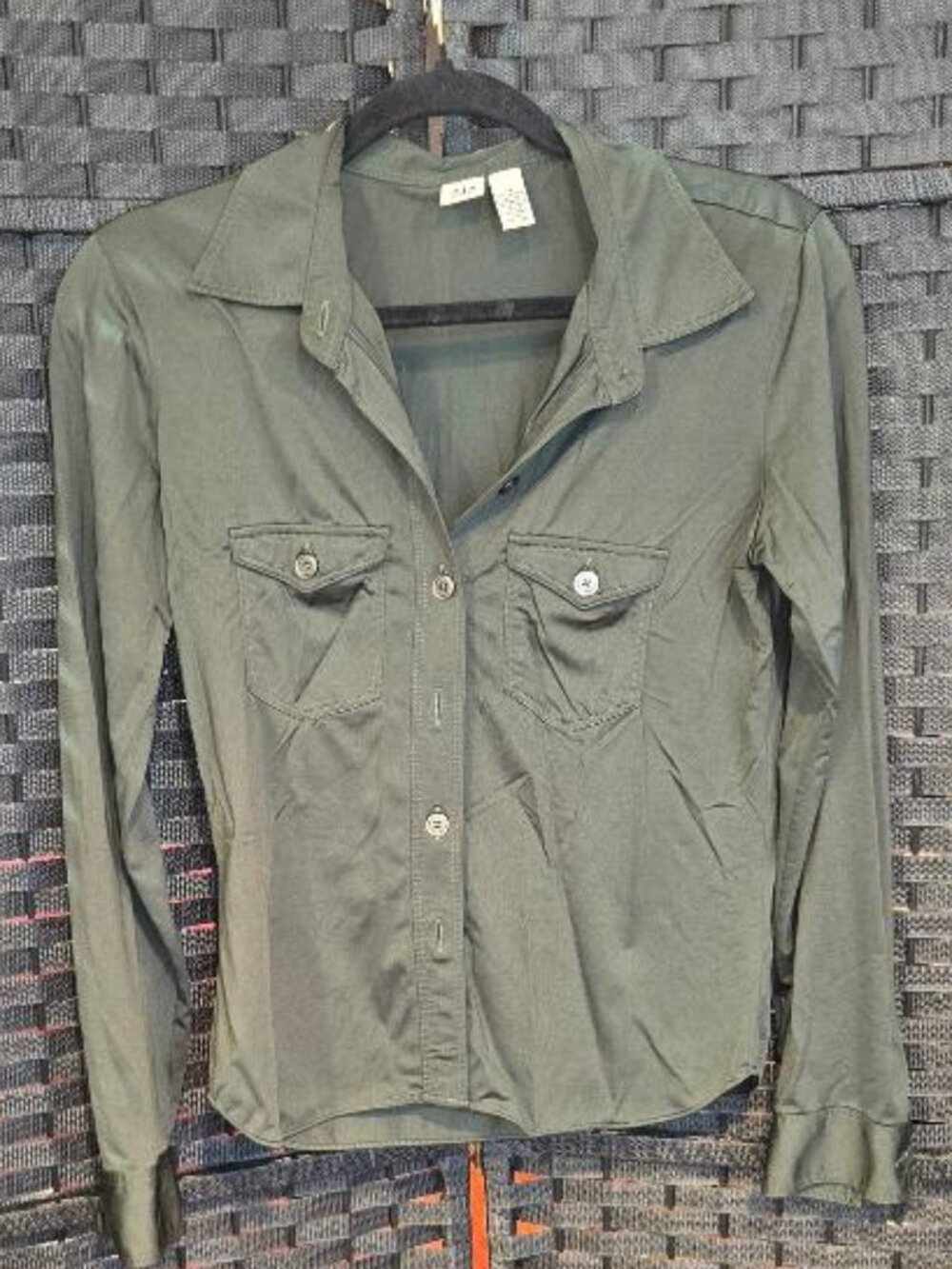 Gap Vintage Women's Stretch Utility Blouse Y2K